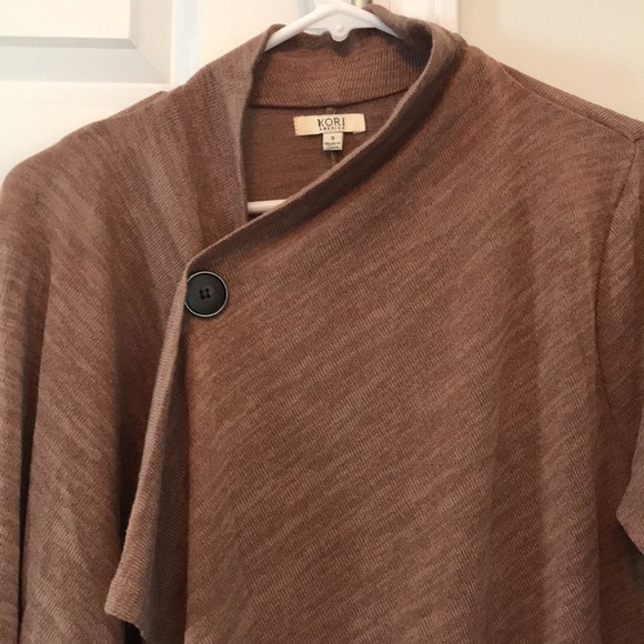 Kori America Cardigan Lace Bottom Small Brown Boho Style with Button Clo… - Picture 2 of 12